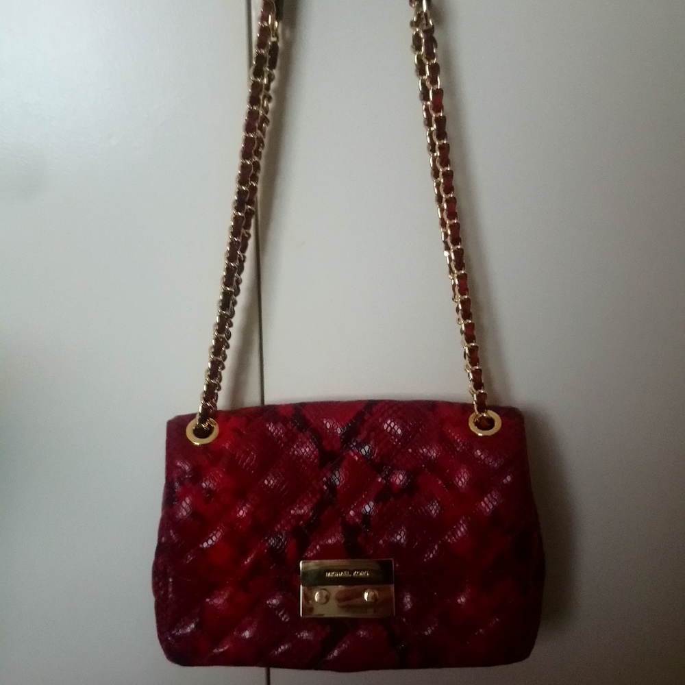 Michael Kors Sloane Large Snake Skin Embossed